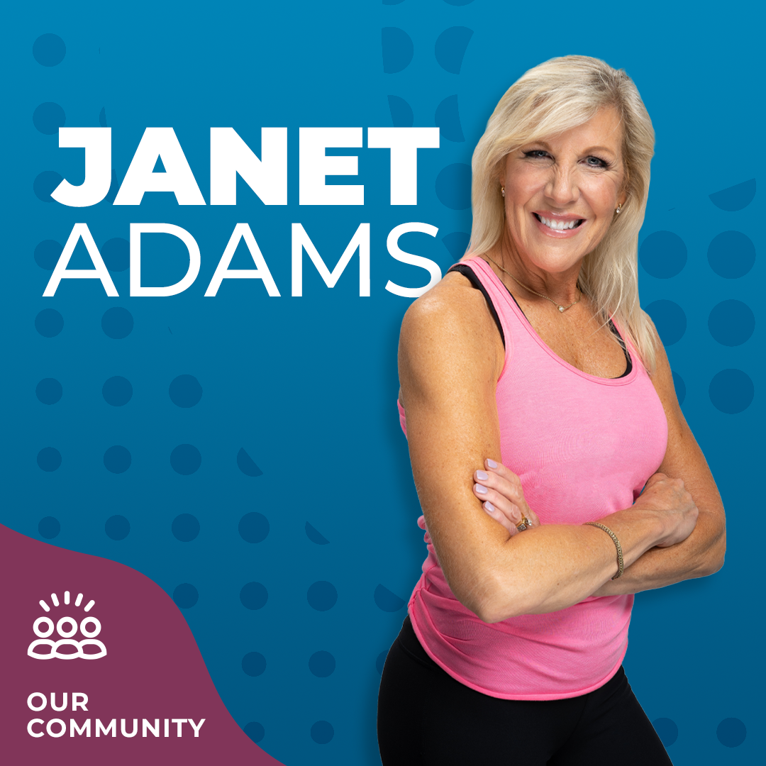 Headshot of Janet Adams in front of a blue background