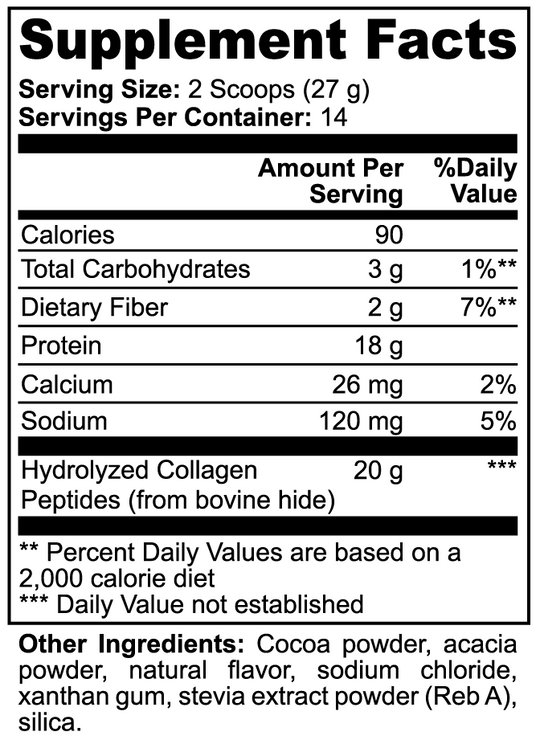 Echelon Collagen Boost (Chocolate) Supplement Facts