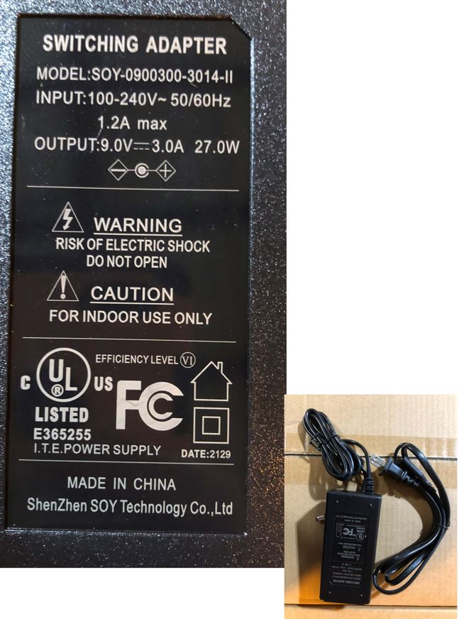9V-3AMP Power Adapter (Row, GT, GT+, 1, 3, 5) - Echelon Fit US