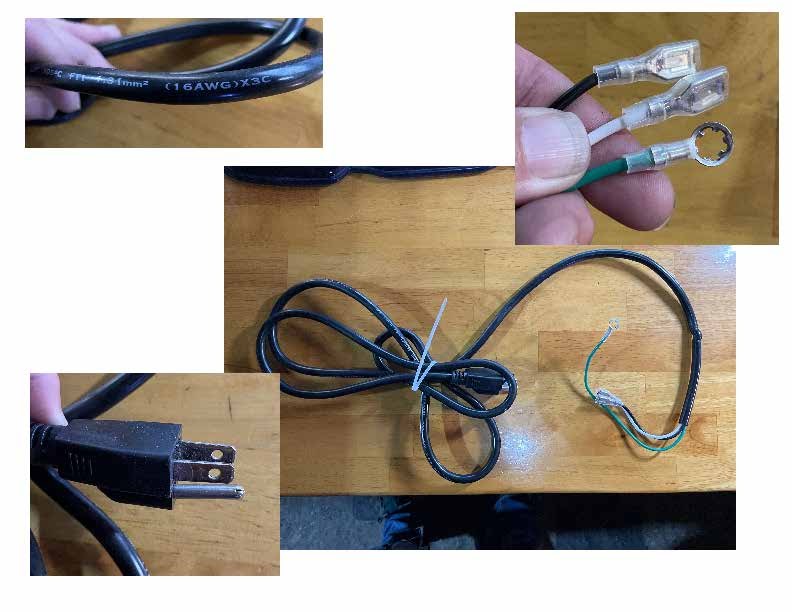 Power cord for Stride 10 Spt, 30 Spt, DuoTread | DM1377