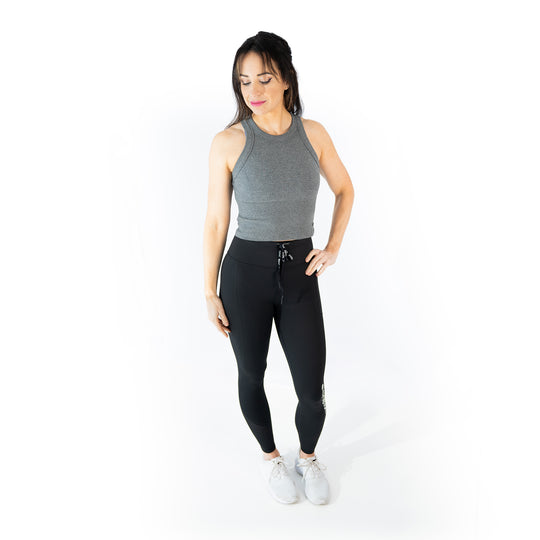 Lilybod Harmony Ribbed Tank Top - Charcoal