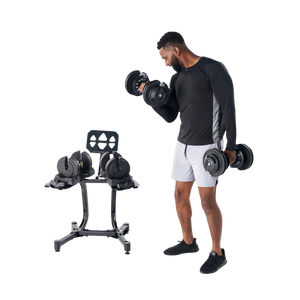 Echelon Strength Adjustable Dumbbells with Stand