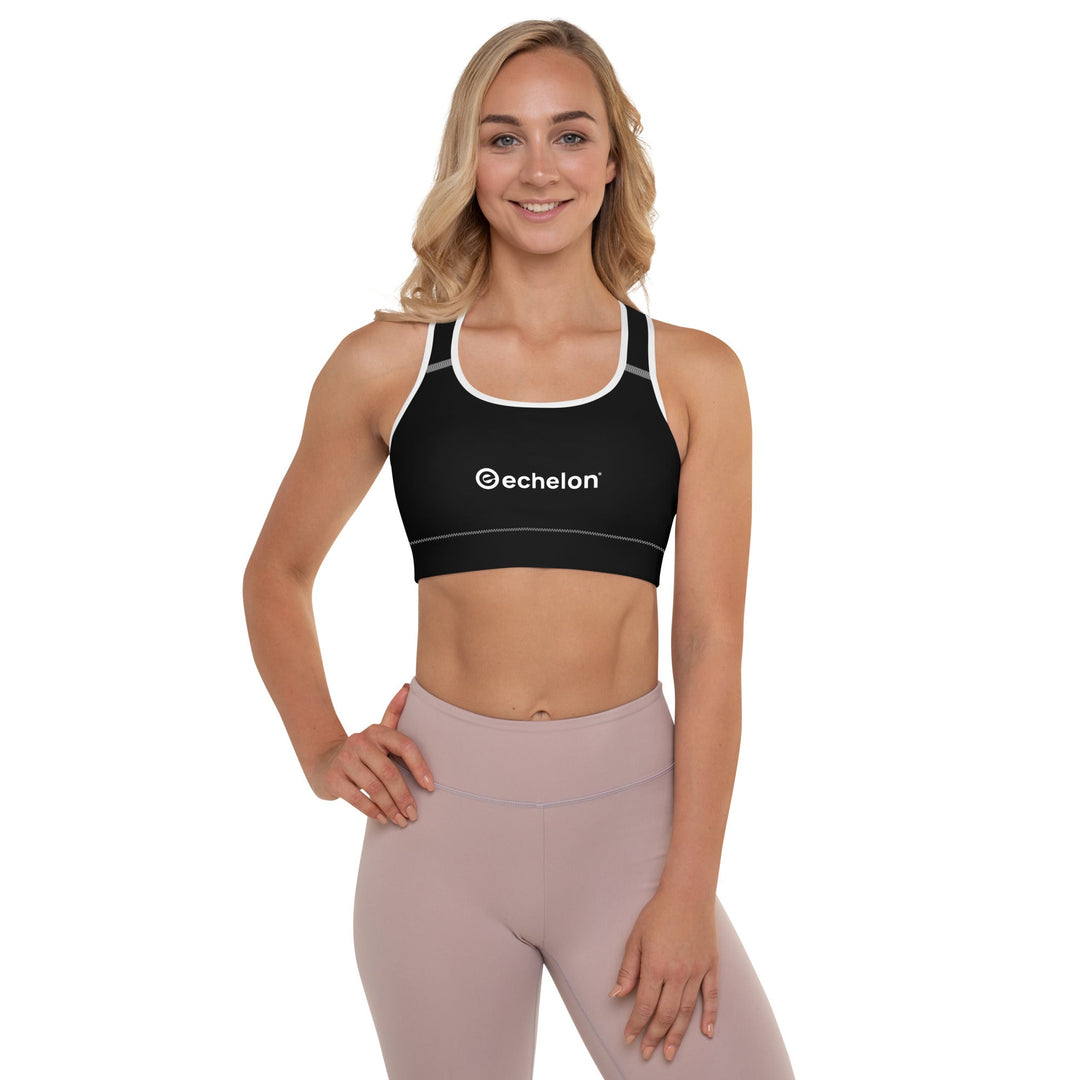 Echelon Front Logo Padded Sports Bra - Echelon Fit US