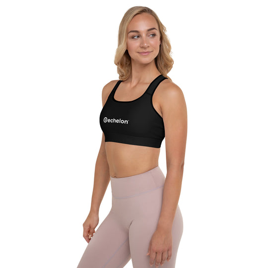 Echelon Front Logo Padded Sports Bra - Echelon Fit US