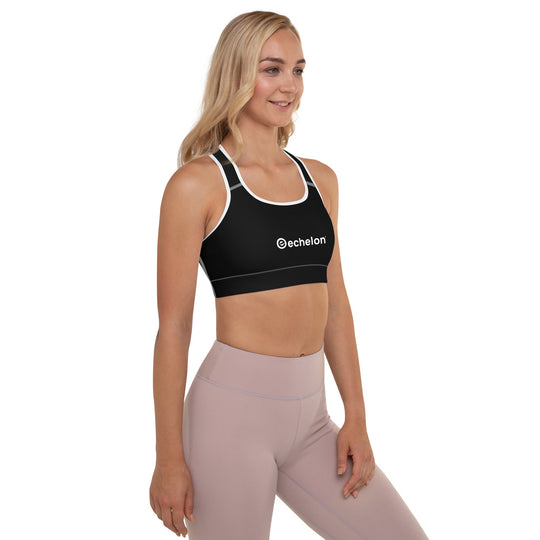 Echelon Front Logo Padded Sports Bra - Echelon Fit US