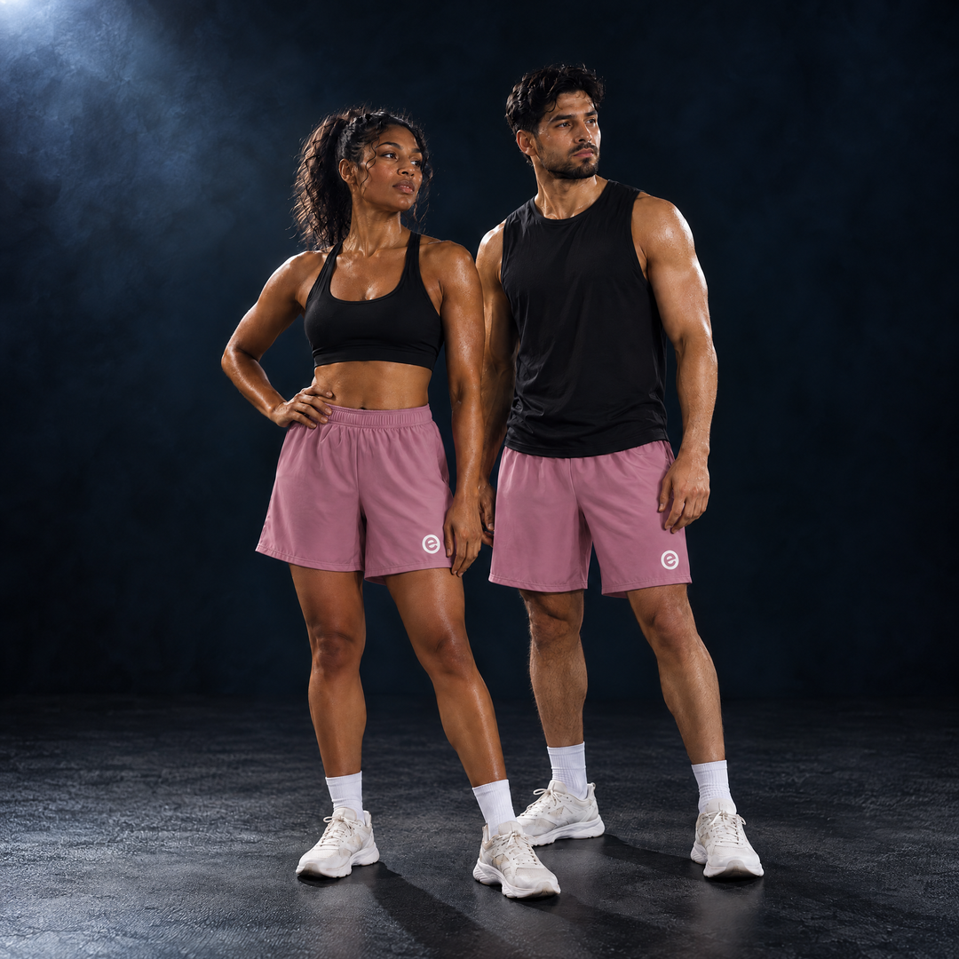 Echelon Unisex Athletic Long Shorts worn