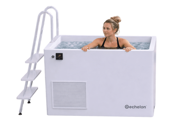 Echelon Step-In Vertical Cold Plunge Tub with Built-In-Chiller