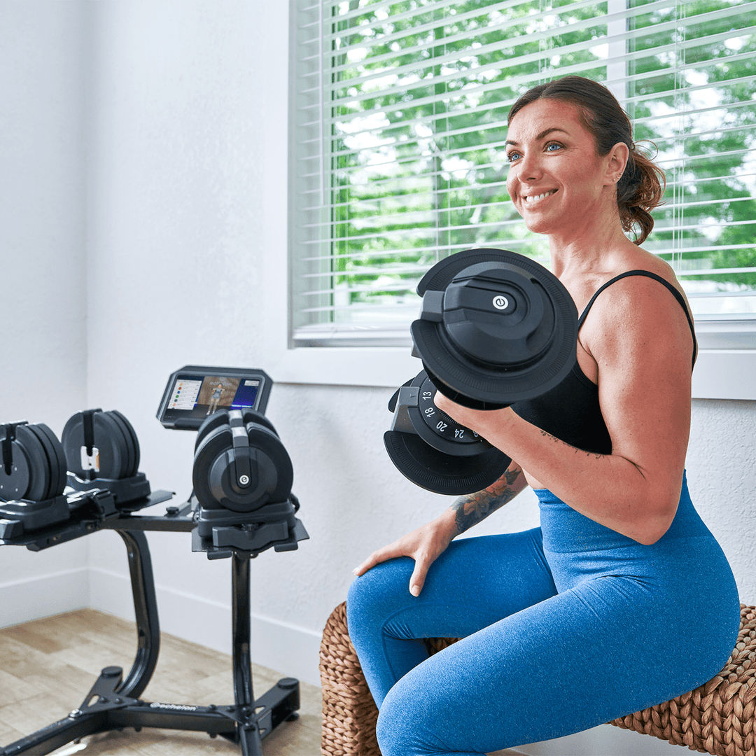 Echelon Strength Adjustable Dumbbells (7–52.5 lbs) with Stand - Partner - Echelon Fit US