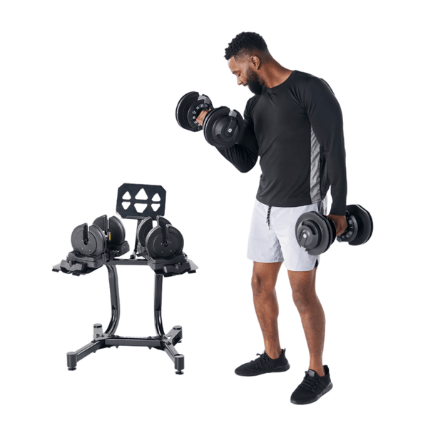 Echelon Strength Adjustable Dumbbells (7–52.5 lbs) with Stand - Partner - Echelon Fit US