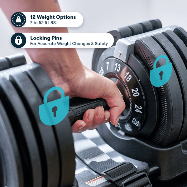 Echelon Strength Adjustable Dumbbells (7–52.5 lbs) with Stand - Partner - Echelon Fit US
