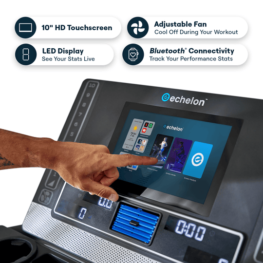 Echelon Stride-6s™ Auto-Fold Connected Treadmill - 10″ HD Touchscreen Offer for runDISNEY® Athletes - Echelon Fit US
