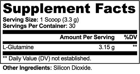 Echelon Recovery Glutamine Supplement Facts