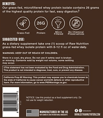 Grass-Fed Whey Isolate Protein Dark Chocolate - Echelon Fit US