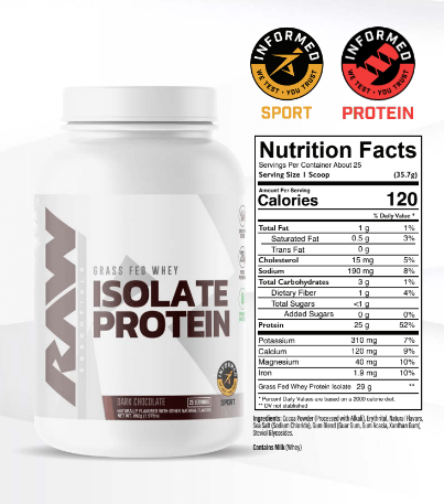 Grass-Fed Whey Isolate Protein Dark Chocolate - Echelon Fit US