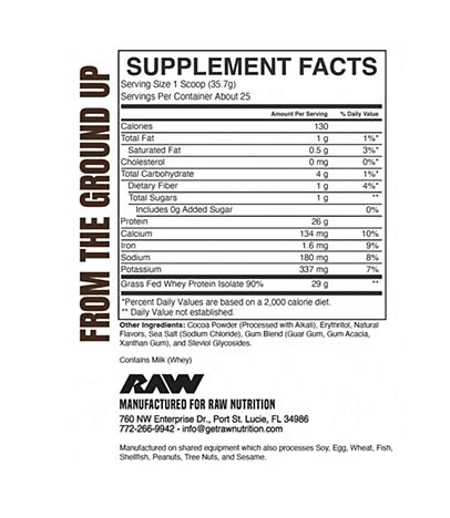 Grass-Fed Whey Isolate Protein Dark Chocolate - Echelon Fit US