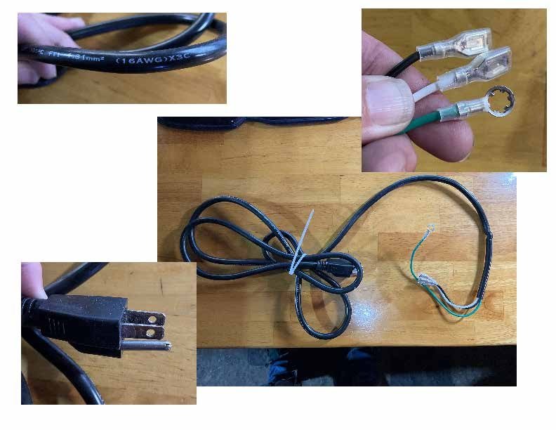 Power cord for Stride 10 Spt, 30 Spt, DuoTread | DM1377 - Echelon Fit US
