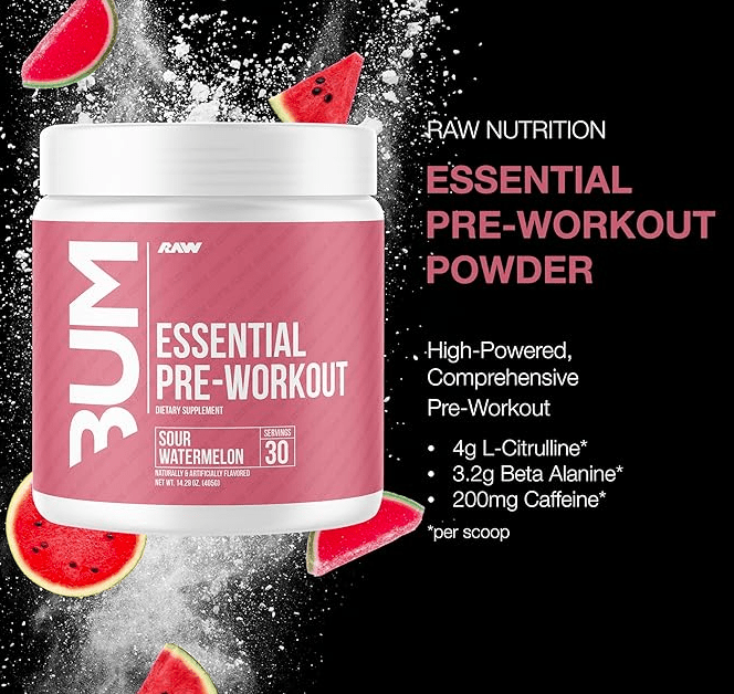 RAW Essential Pre-Workout Sour Watermelon - Echelon Fit US