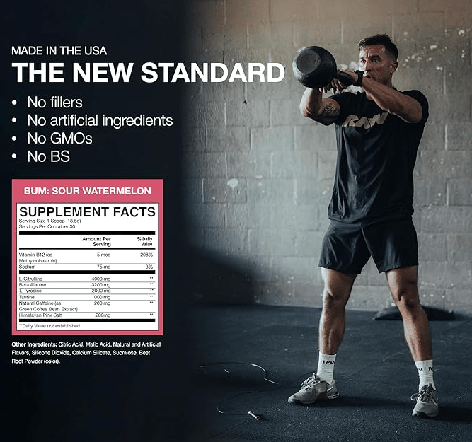 RAW Essential Pre-Workout Sour Watermelon - Echelon Fit US