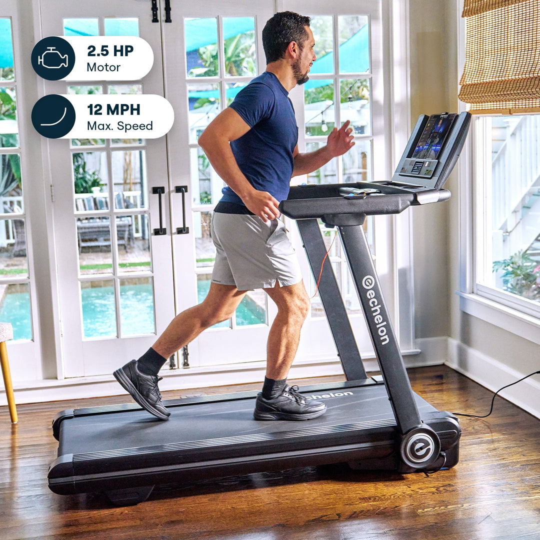 Stride-6™ - Auto-Fold Pro Treadmill - Echelon Fit US