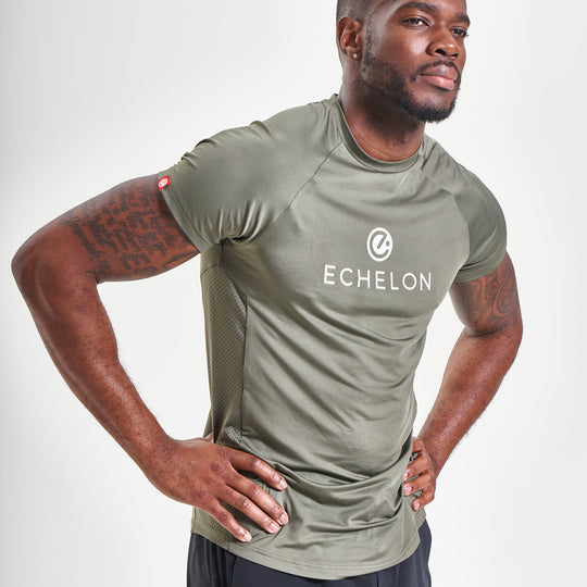 Echelon Paneled Crewneck Tee - Echelon Fit US