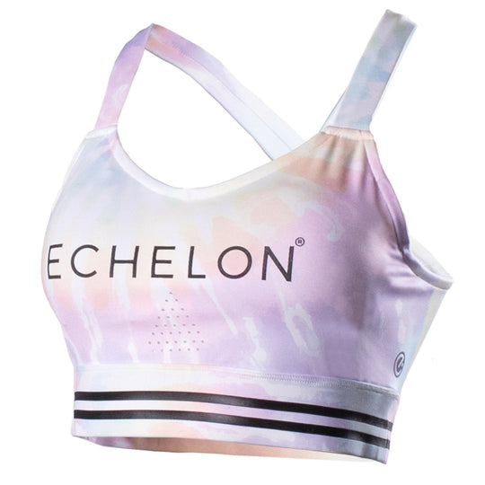 Echelon V Neck Tie Dye Laser Cut Bra - Echelon Fit US